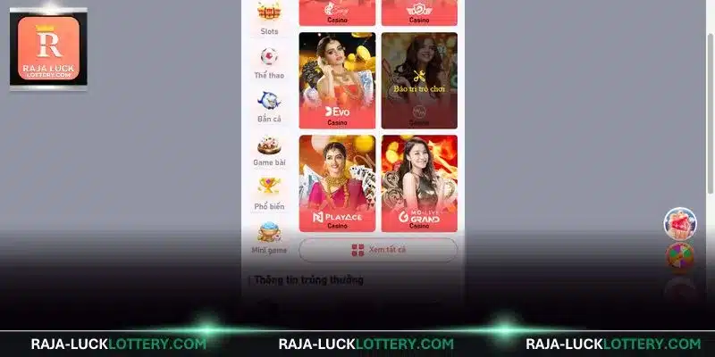 Latest promotions available after completing Raja Luck login